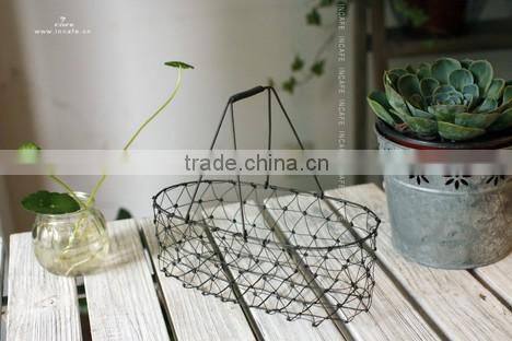 Garden hanging iron plants pot tray wall ounted kitchen wall shelf