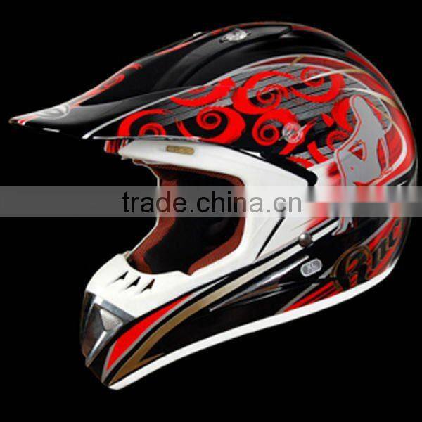 China hot-selling red dirt bike racing helmet