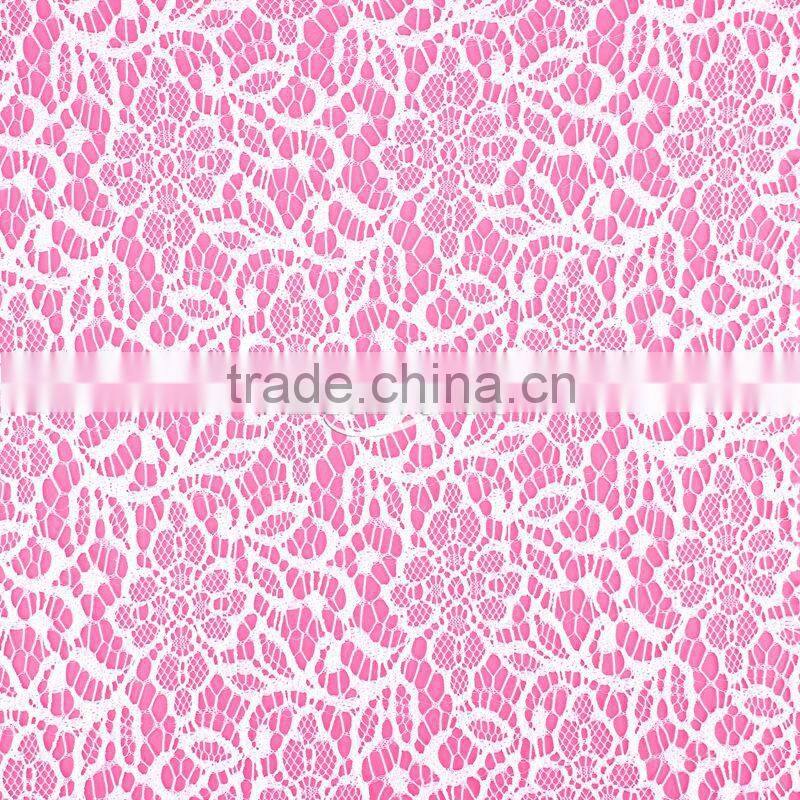 2014 High Quality Spandex Tint Pattern Italian Lace Fabric Wholesale for Lace Bra Tee