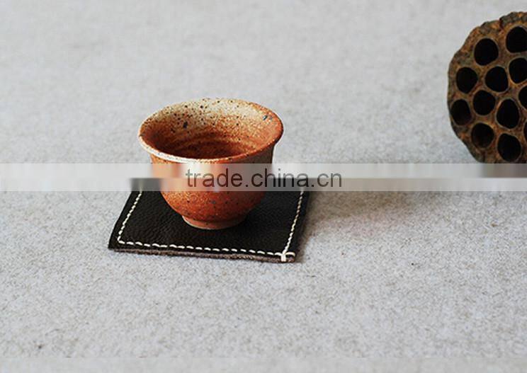 China Manufacturer Hot Sale Customized Leather Coasters