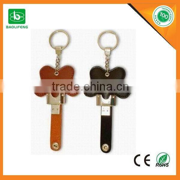 oem flash drive get free sample leather pen drive key chain
