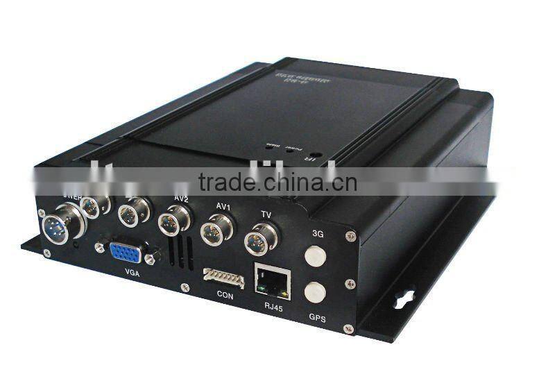 4 channels D1 H.264 Vehicle DVR support HDD and SD Card and operated with USB mouse