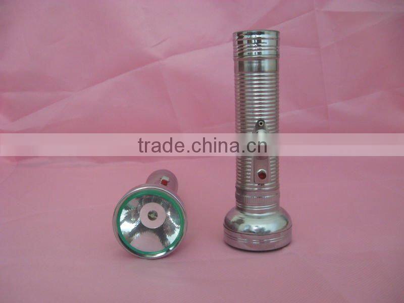 Metal battery led flashlight