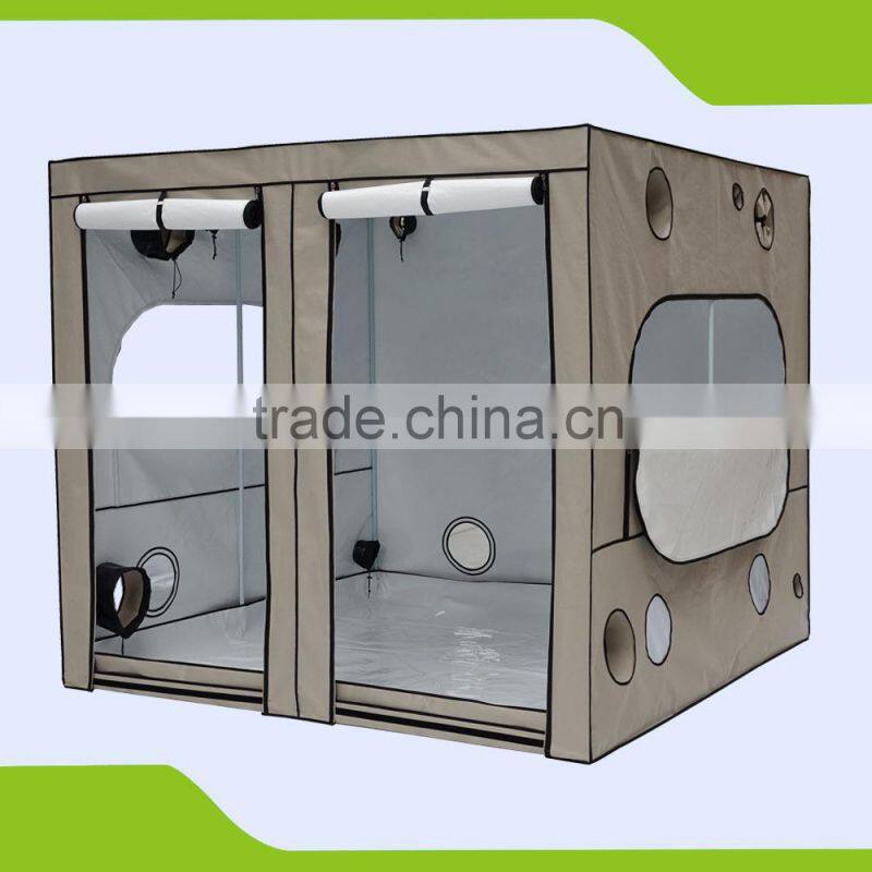 PVC Free 600D Hydroponic Grow Tent for Dark Room Uses 240 x 240 x 200 cm