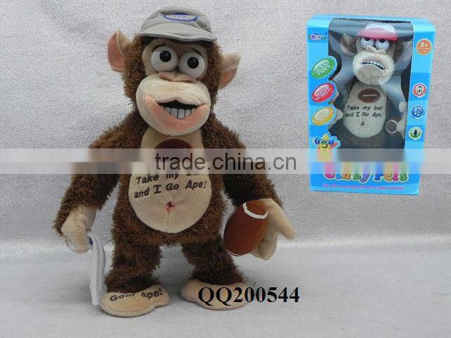 Lovely b/o magnetic control monkey doll