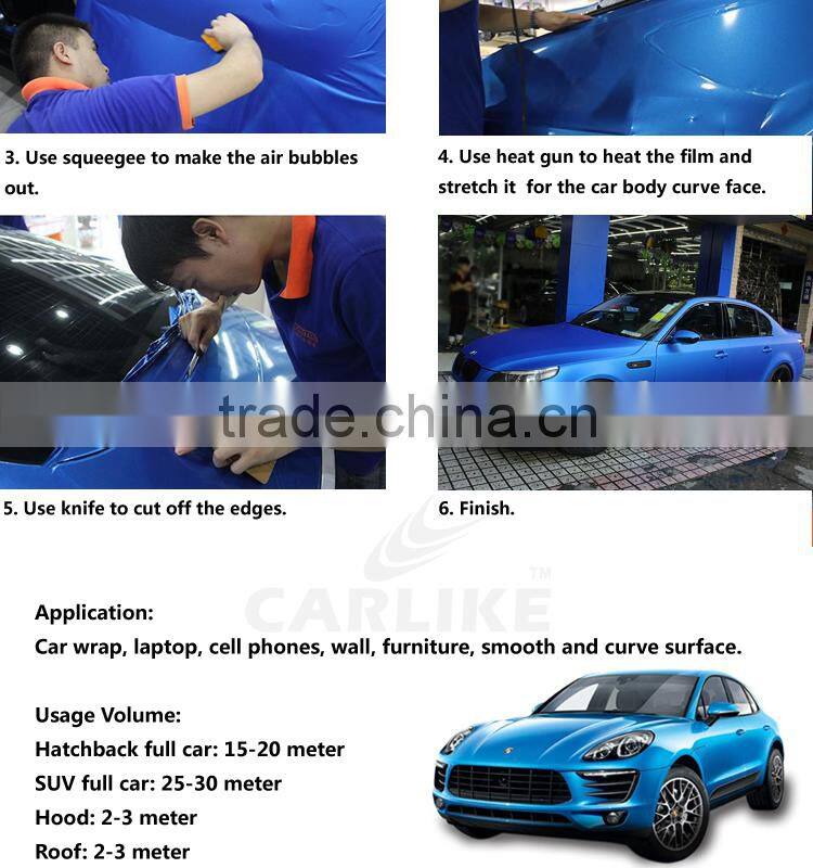 CARLIKE Matt Green Candy Color Vinyl For Car Body Wrapping Foil Design