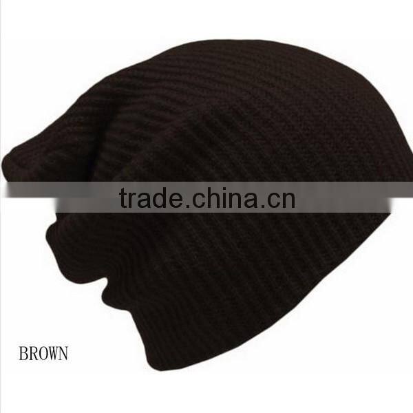 Men's Women's Knit Baggy Beanie Oversize Winter Hat Ski Slouchy Chic Cap Skull