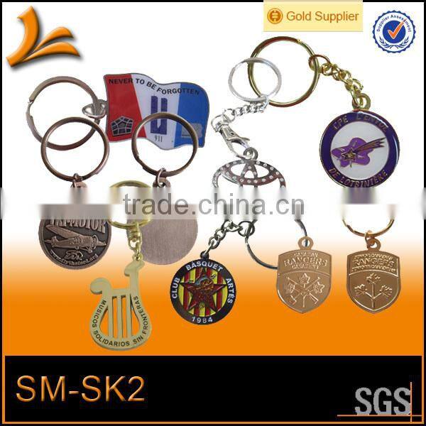 Soft enamel Jellyfish zinc alloy key chain