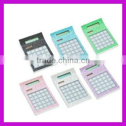 School hot selling rhinestone solar calculator for students BY 1859