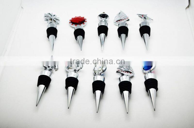 Fleur De Lis Design Silicone Rubber Wine Bottle Stopper Wedding