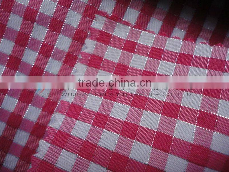 silver Yarn Dyed Small Checked Fabric