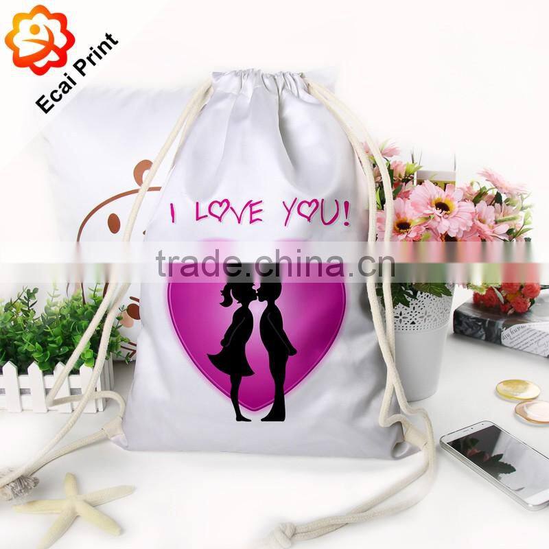 2016 hot sell custom printing drawstring bag with designs