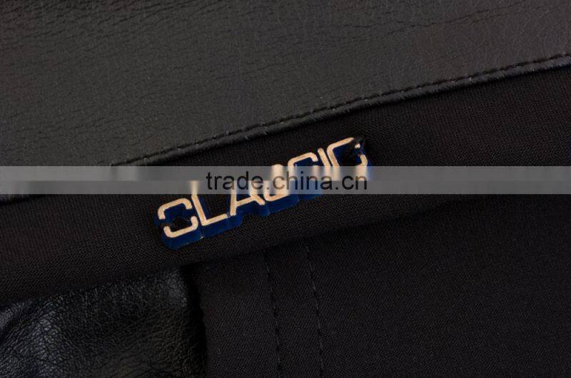 Luxury Wholesale Black Sequin Front PU Leggings new young women leggings