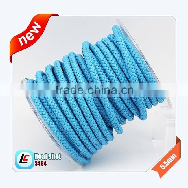 Best Quality Weave Round Leather Cord 5.5mm