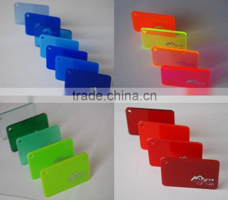 different color clear decorative acrylic board