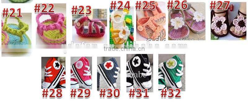 2015 best selling hand made crochet baby sandal shoes pattern