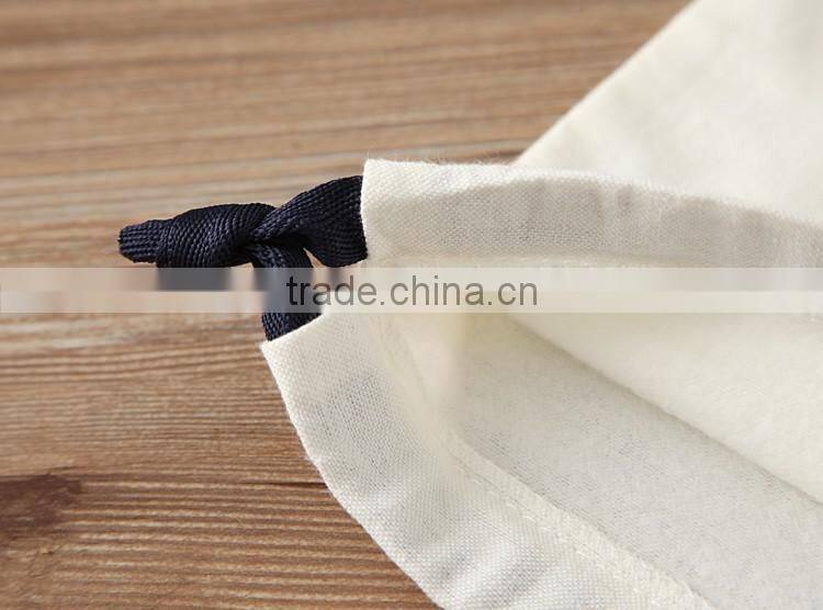 Home furnishing cancas dustproof storage drawstring bag