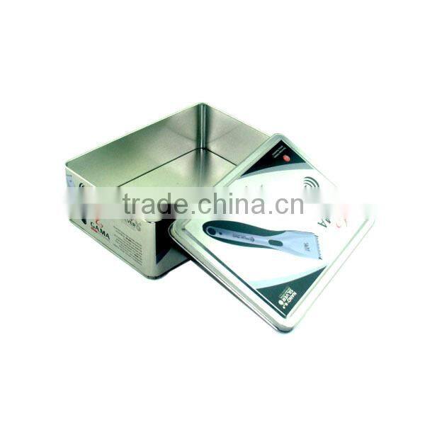 Decorative rectangular tin box manufacturer for shavors