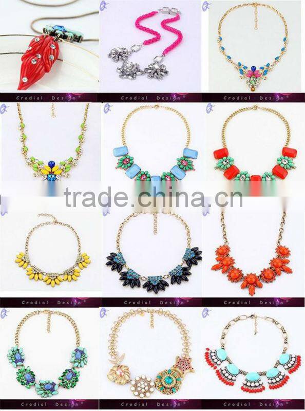 2014 Cheap Wholesale Fashion Jewelry Crystal Statement Necklace For Women