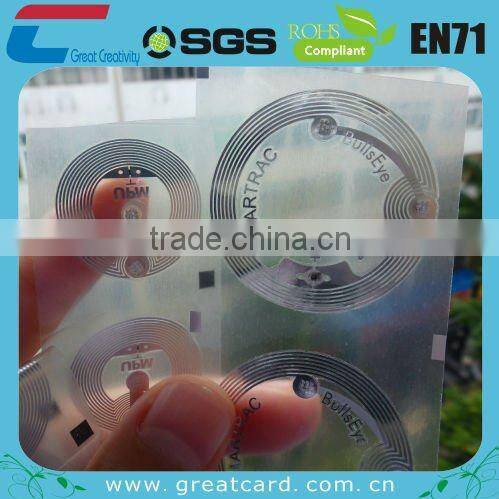 13.56mhz rfid wet inlay with ntag203 chip