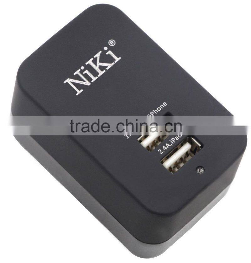 UK standard 5V 3.4A universal dual usb wall charger for home and travel charger