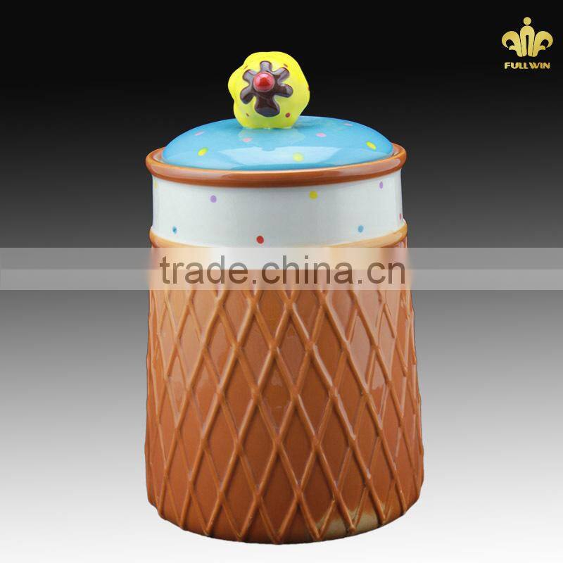 Kitchen canister sets ceramic with lid
