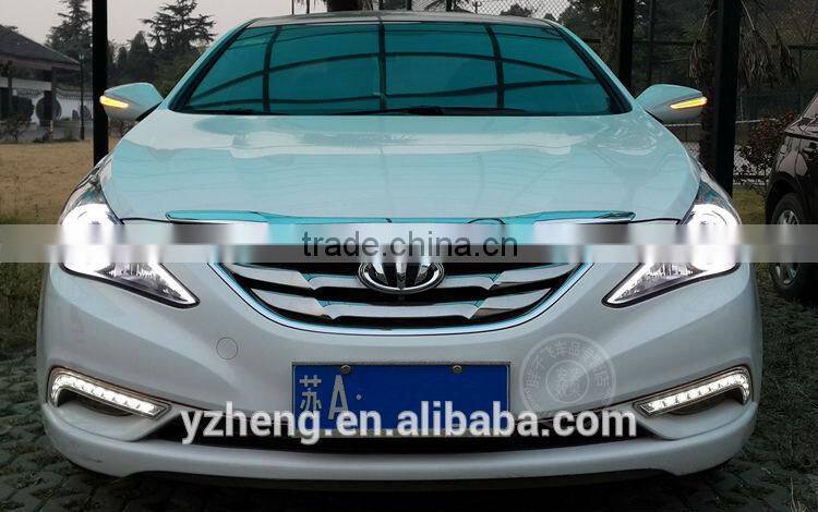 car accessories for hyundai sonata 2011 up angel eye light bar head lamp modified head light (ISO9001&TS16949)