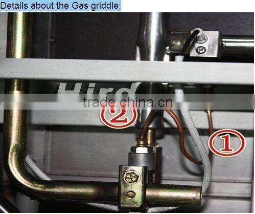 New Stainless Steel Gas Griddle with Gas Fryer