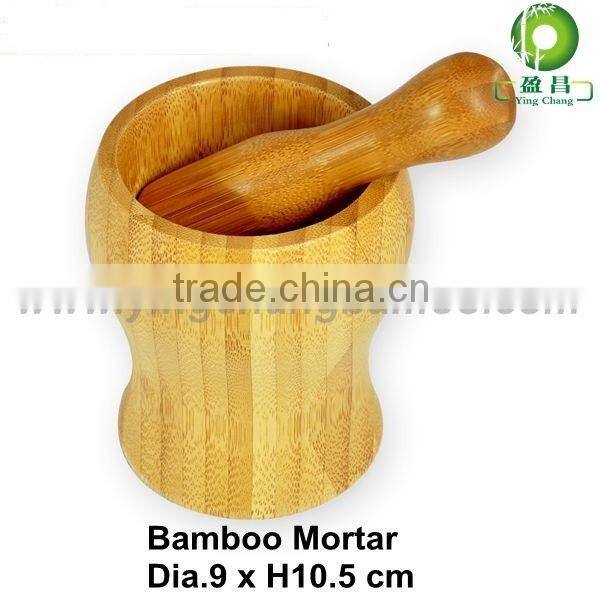 durable reusable bamboo unique mortar and pestle
