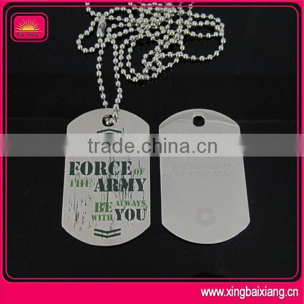 Custom aluminum metal cheap dog tags for men