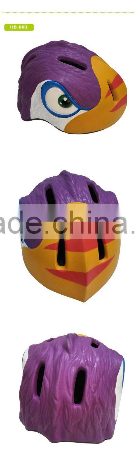guangdong factory wholesale mix color pvc animal kids bicycle helmet