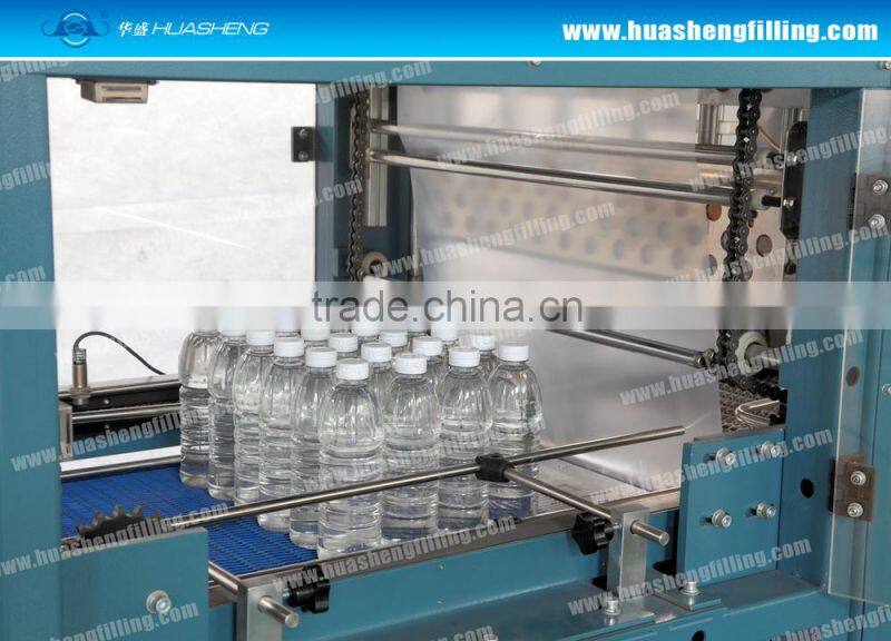 Automatic PP PE POF PVC film Shrink Wrapping machine for Bottles, cans, jars, bricks