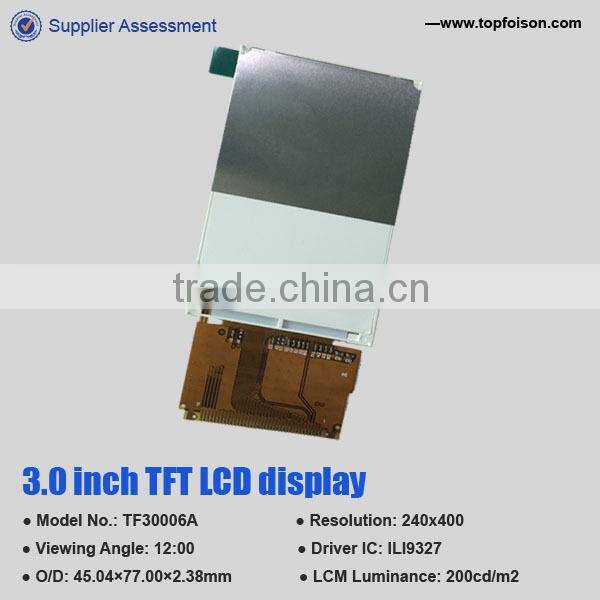 3.0 inch tft lcd monitor smart mobile 240*400 tft lcd monitor