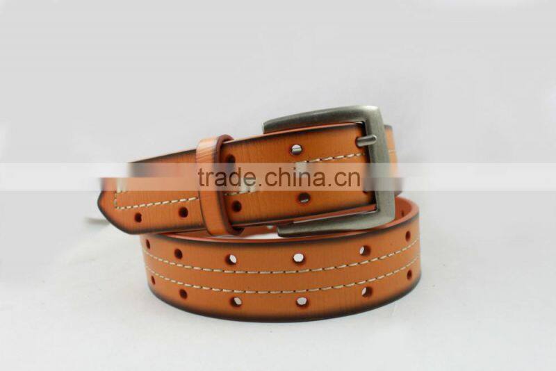 New Arrival Unisex Geniune Leather Belt With Fashion Designed Plague Buckle Waist Belt