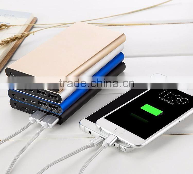 Custom logo ultra thin mobile power bank universal 10000mah portable