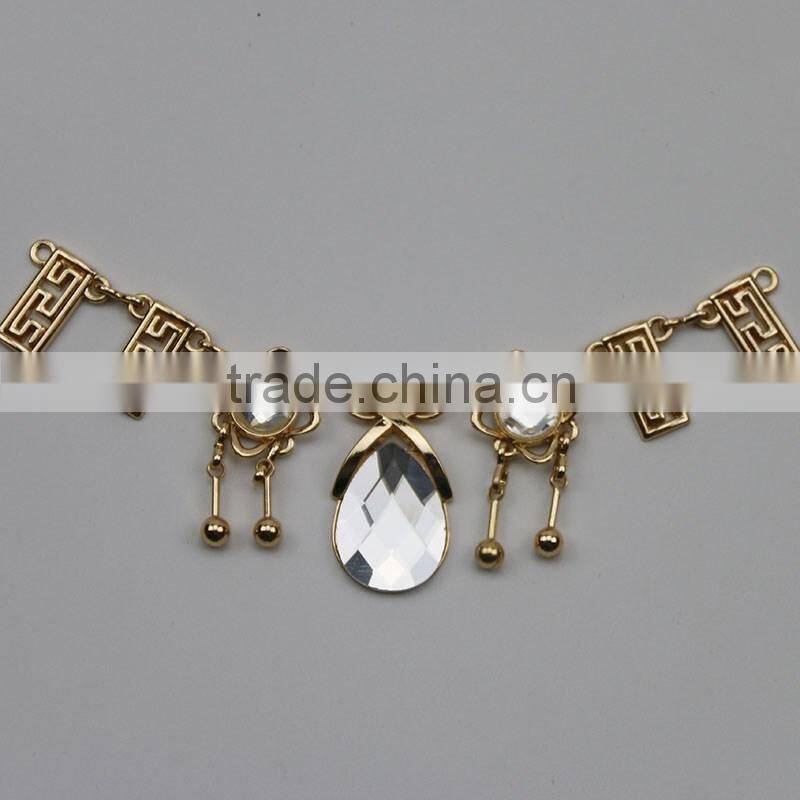 xuran metal buckle garment accessories strass chain link chain