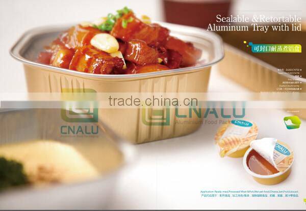 Square Smoothwall Foil container for Ready-meal