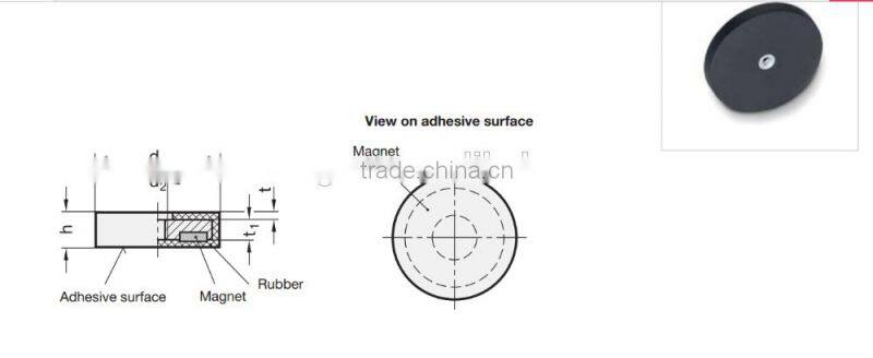 Rubber Coated Ndfeb Magnet, Permanent Magnet with Rubber jacket
