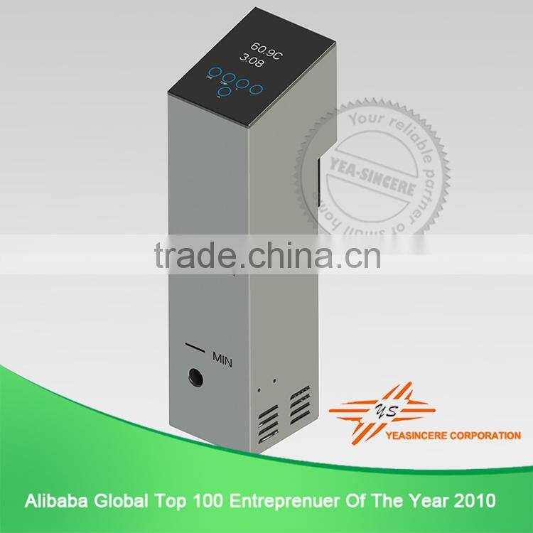 Adjustable timer and adjustable temperature systemsous vide with ultrasonic