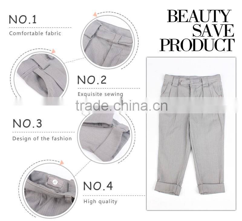 speical herringbone fabric kids cotton harem pants