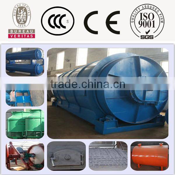 Waste used scrap tire rubber recycling pyrolysis machine
