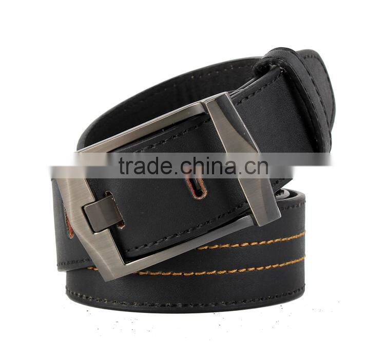 2015 Fashion Double Strip Sewing Mens Pin Buckle Belts