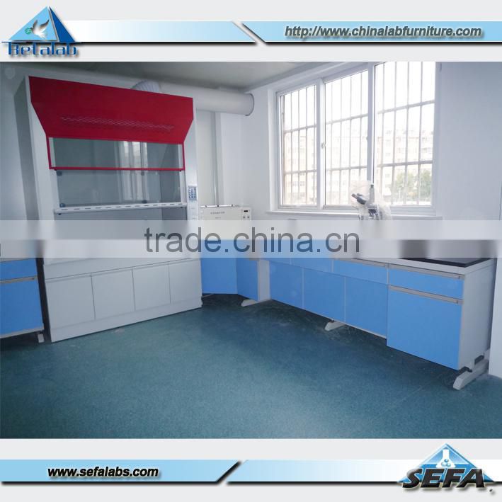Laboratory Furniture Chemistry High Quality C-Frame Steel Wood Bench Lab Equipment