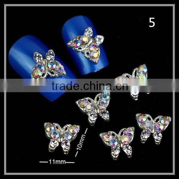 2016 New fashion Factory sell white butterfly 3d molds for nails metal nail art decoration
