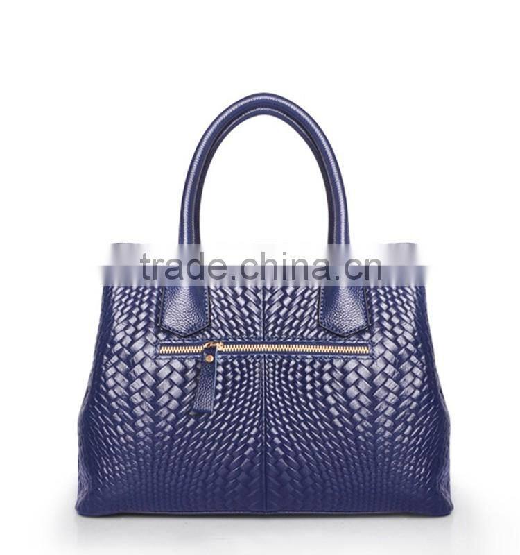 High Quality New Design Fashion wowen PU Leather Hand Bags from China