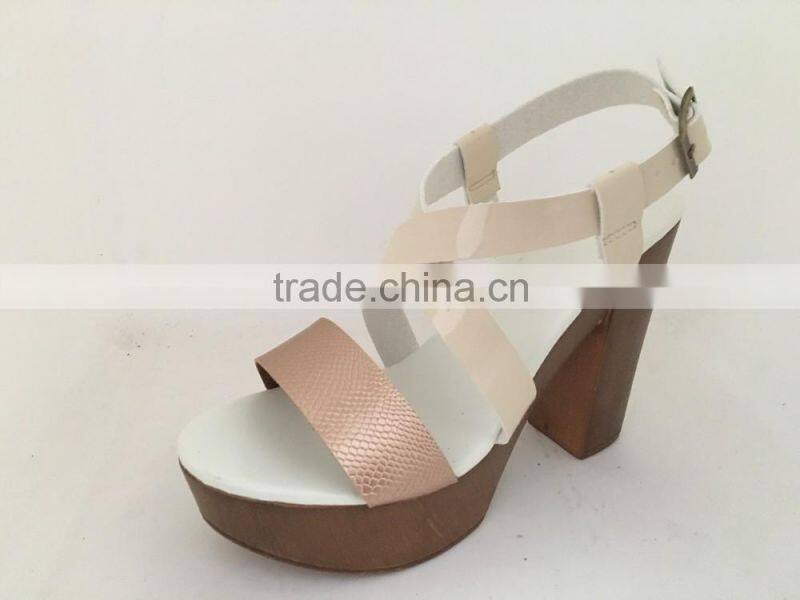 cx342 women wooden heel sandals