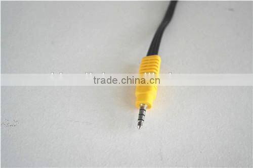 4poles 3.5mm yellow male to 3RCA Female audio cable top quality cabletolink