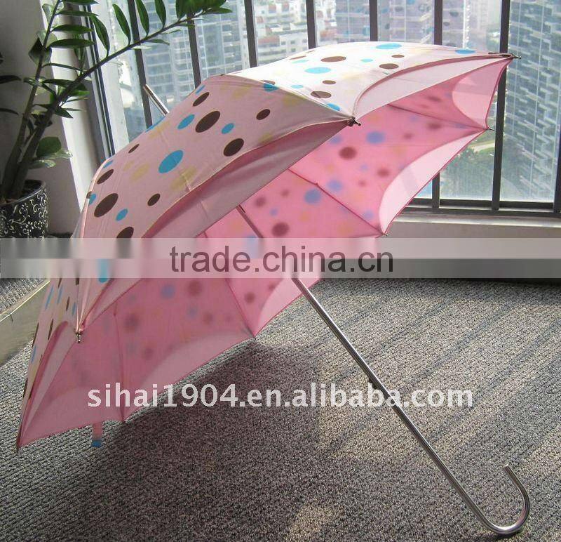 Beautiful full printing double canopy umbrella