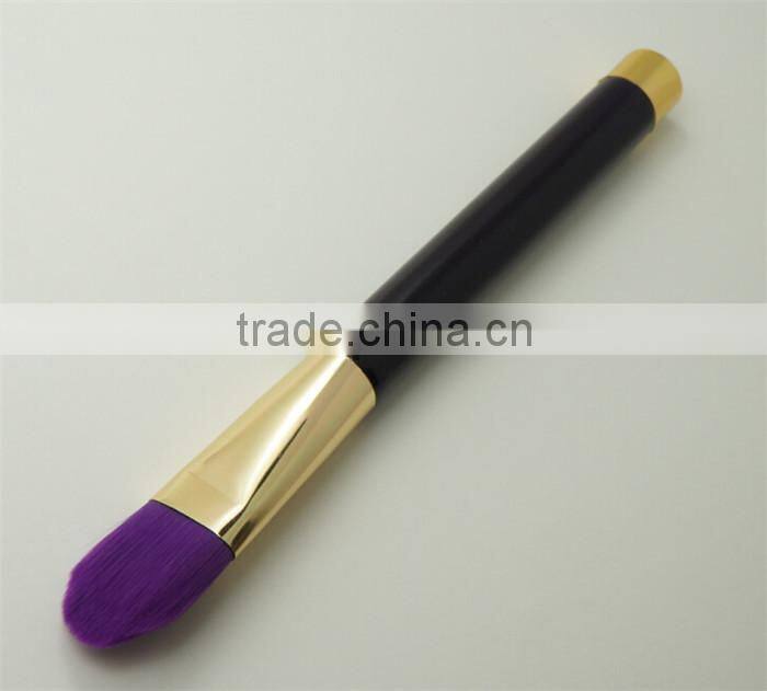 Beauty Tools Wooden Facial Mask Brush Nylon Hair Purple Makeup Foundation Brush