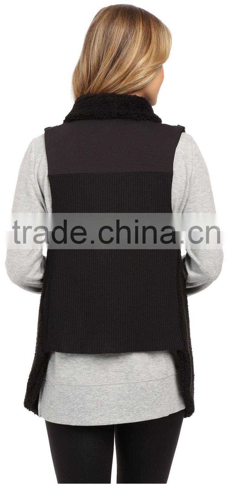 Ramax Custom Women Winter New Design Funnel Neck Fleece Vest For Sports Casual Wear